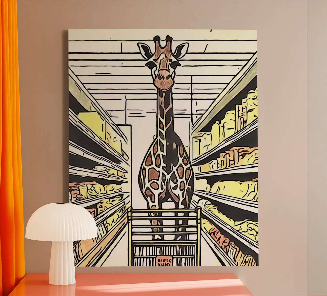 Animali Pop Art #4 tela con Cornice a cassetta da ZAMART - PopArt