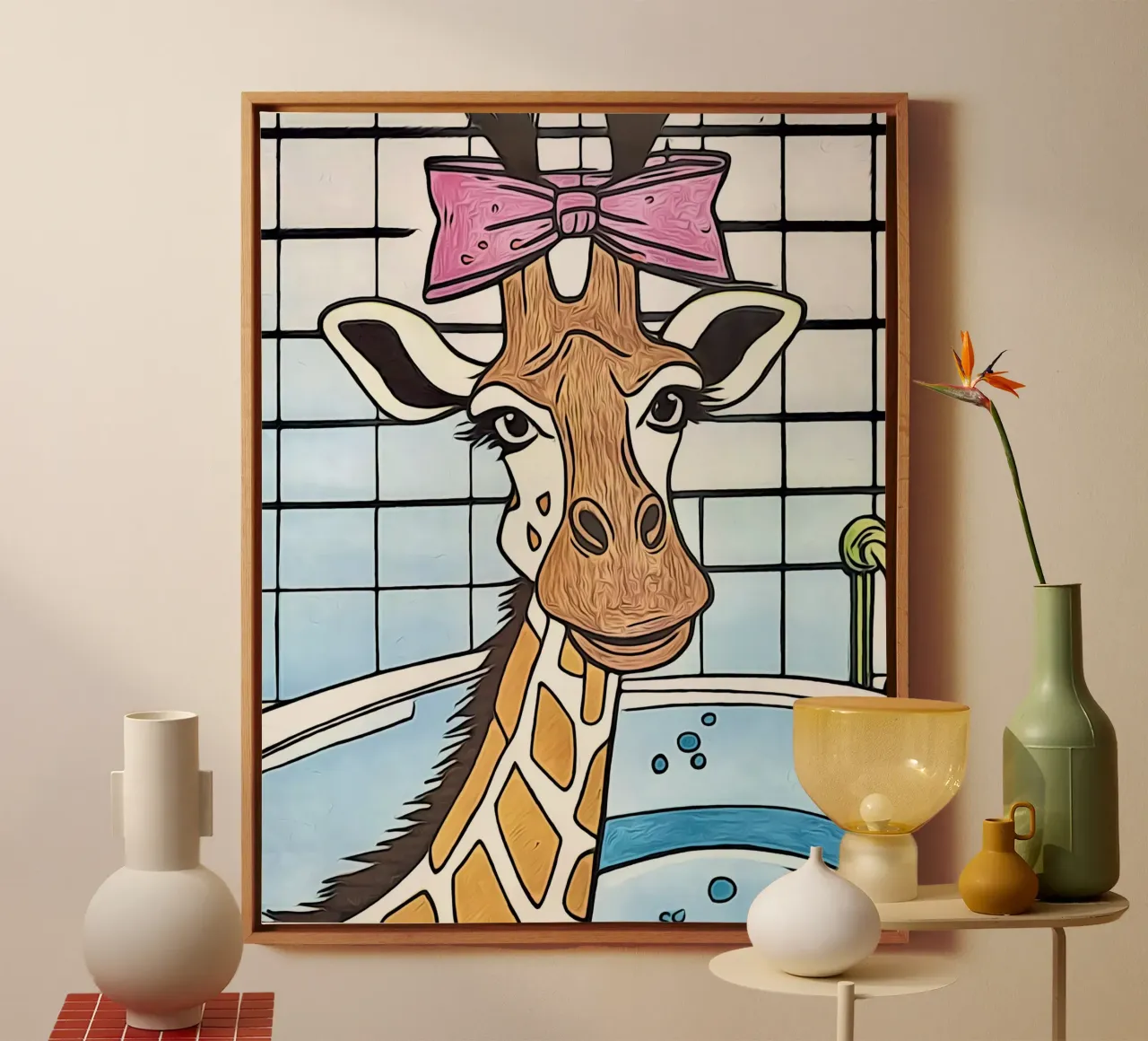 Animale Pop Art #5 tela con Cornice a cassetta da ZAMART - PopArt