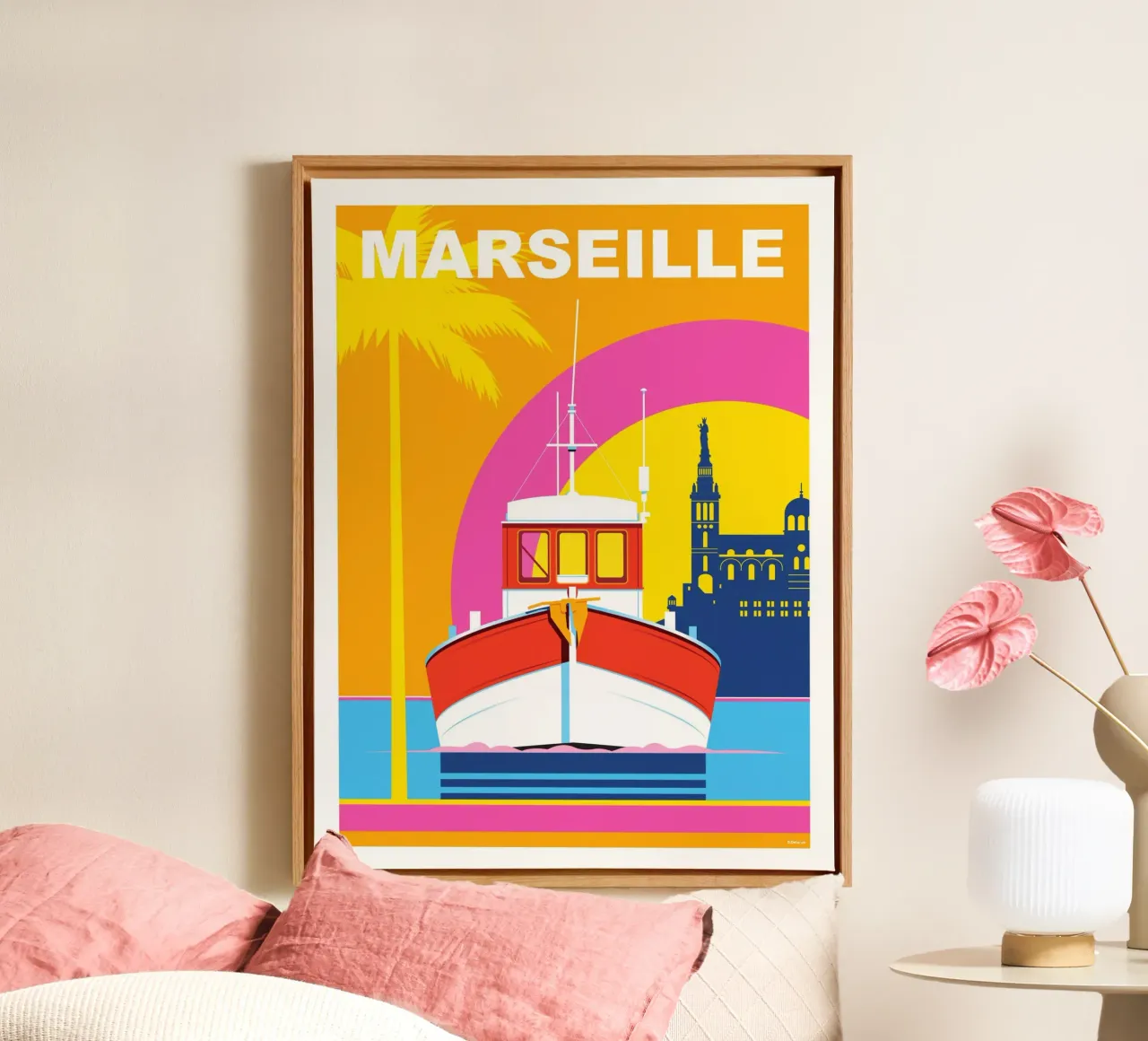 Marsiglia tela con Cornice a cassetta da Raphaël Delerue