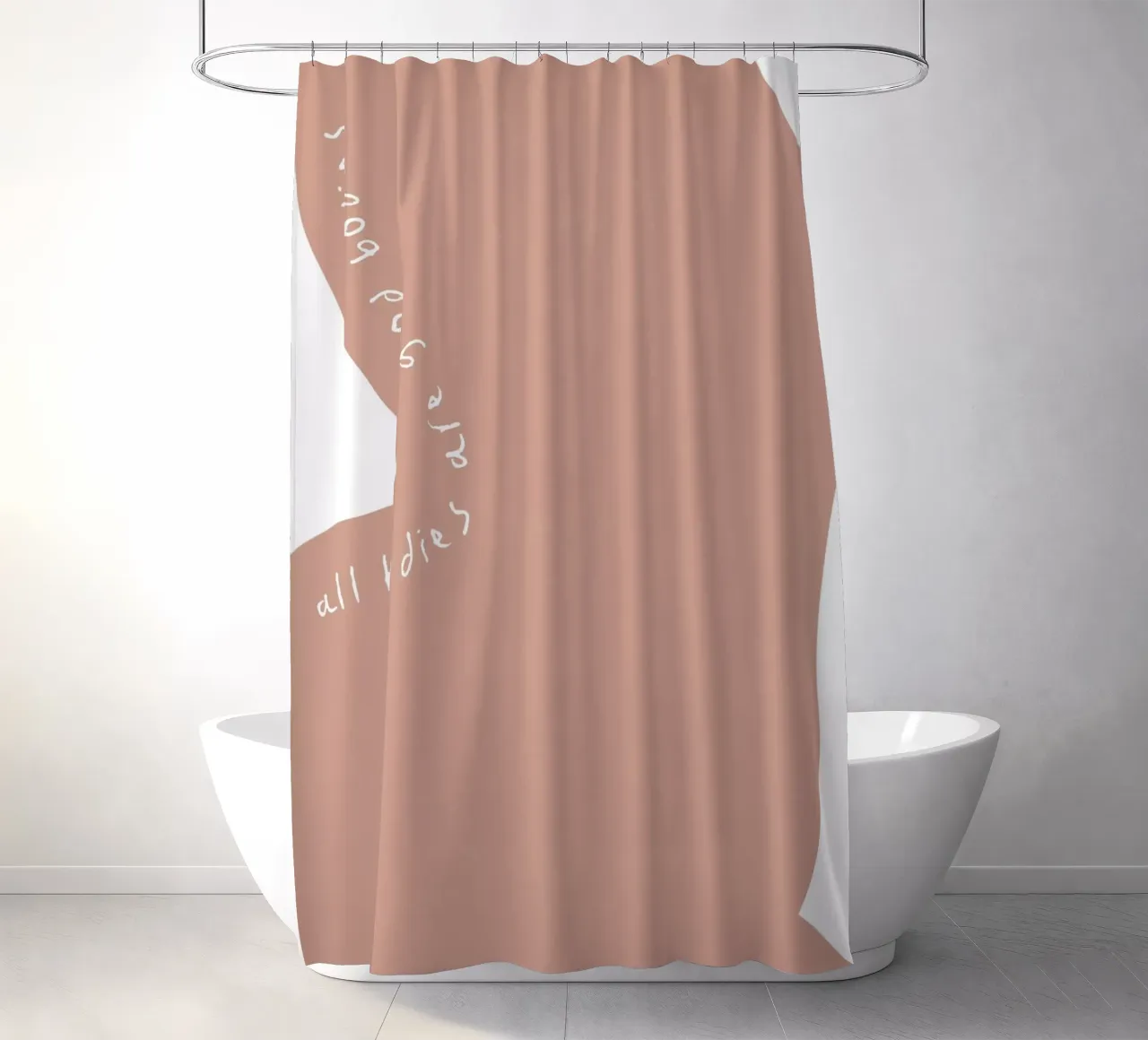 Curves of Confidence shower curtain by STUDIO LEEMO