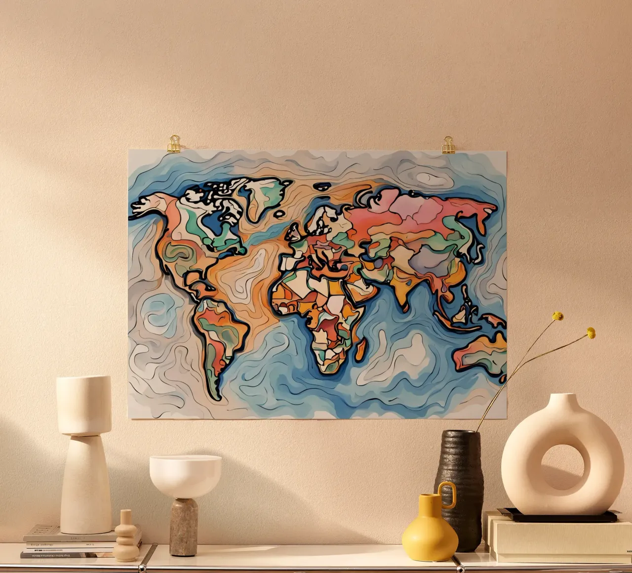 viaggio viaggio 2 poster con telaio in plastica da Rezh creations