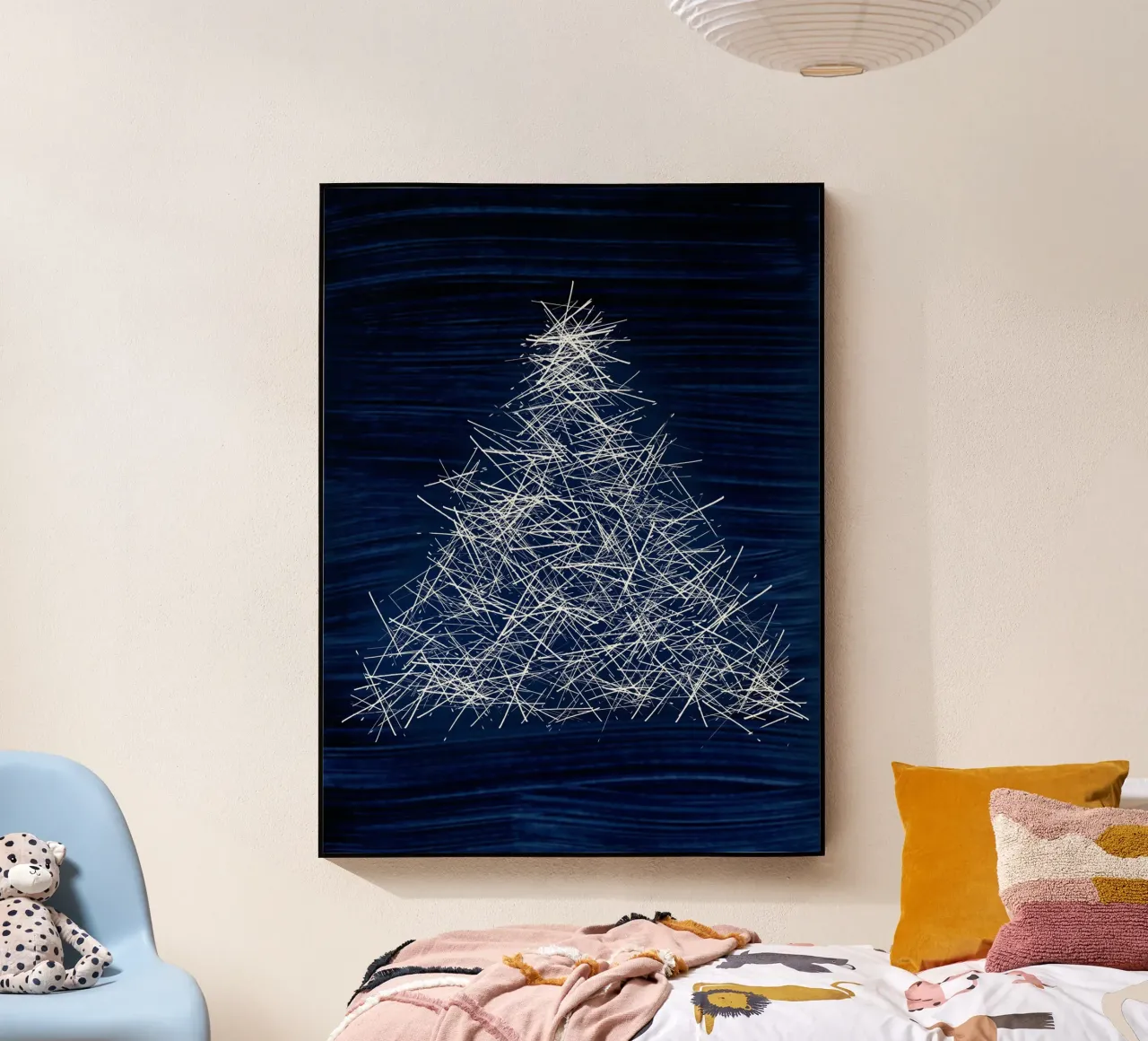 Christmas Tree | Sparkly Abstract on Indigo Dark Blue plexiglass da sabidussi