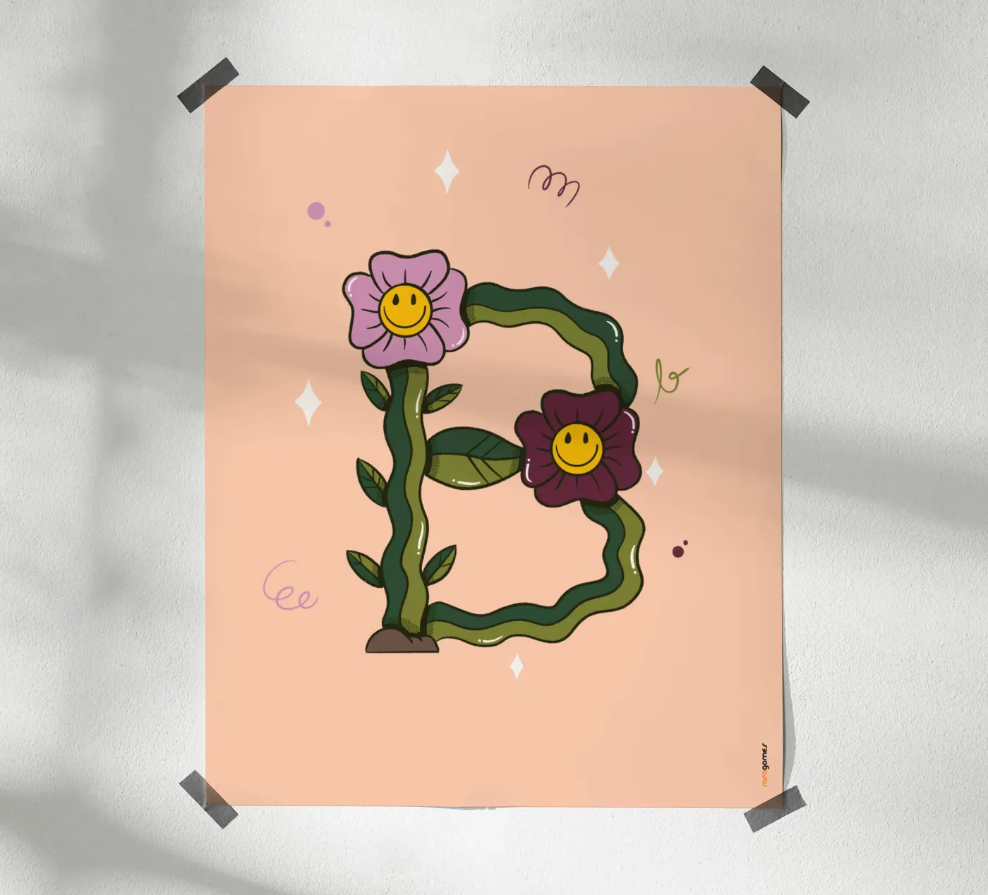 Flower B poster by Rafa Gomes