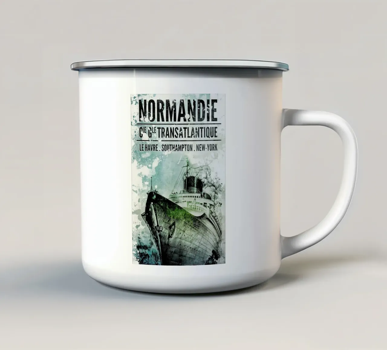 Ephemera 3 Emaille Tasse von Mr Cup