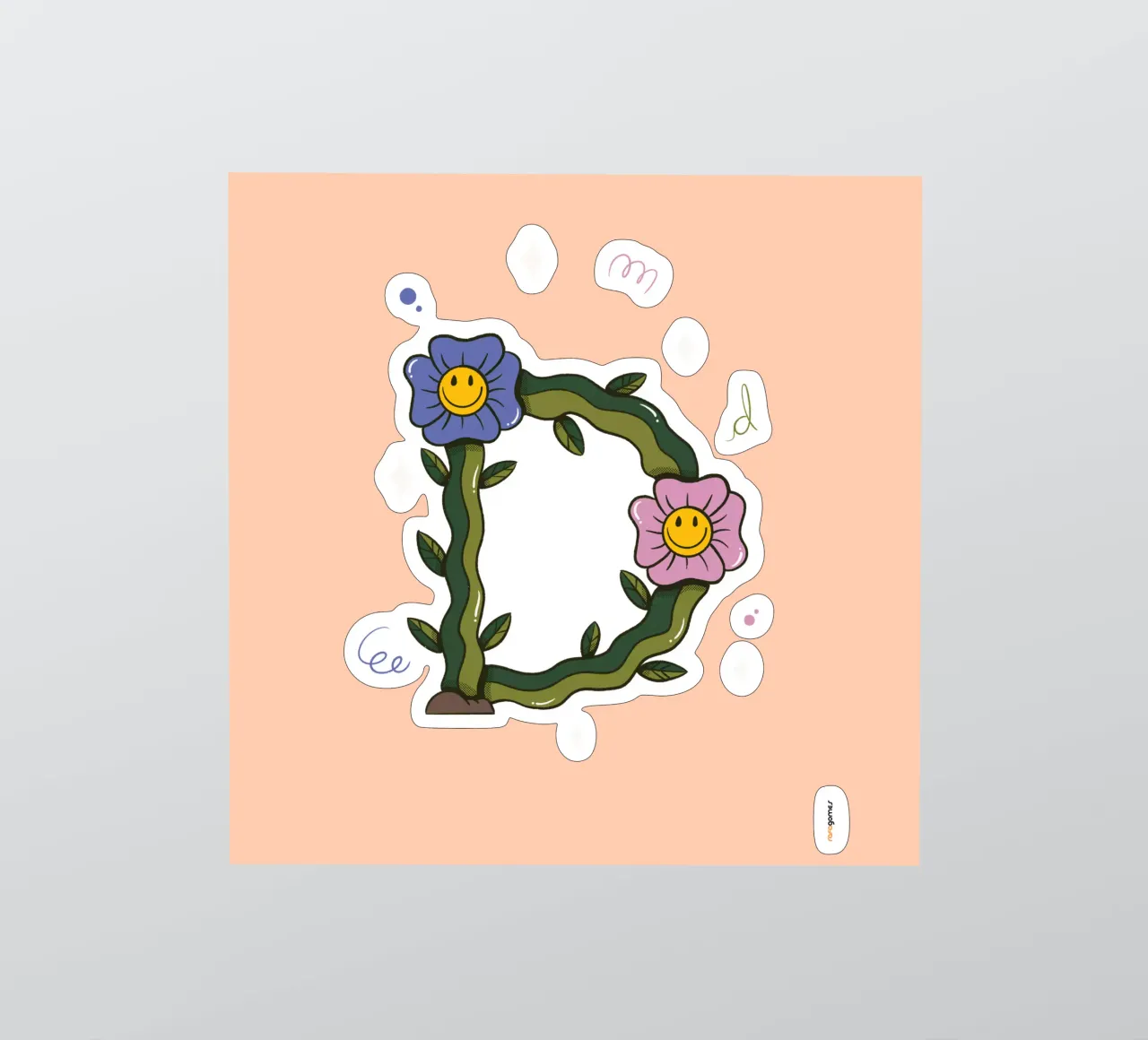 Blume D Sticker von Rafa Gomes