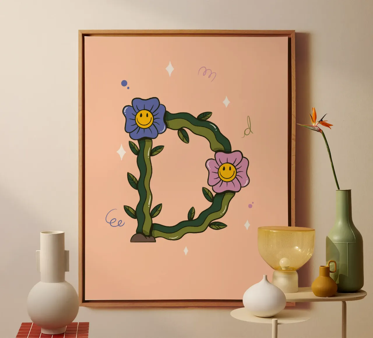 Bloem D canvas van Rafa Gomes