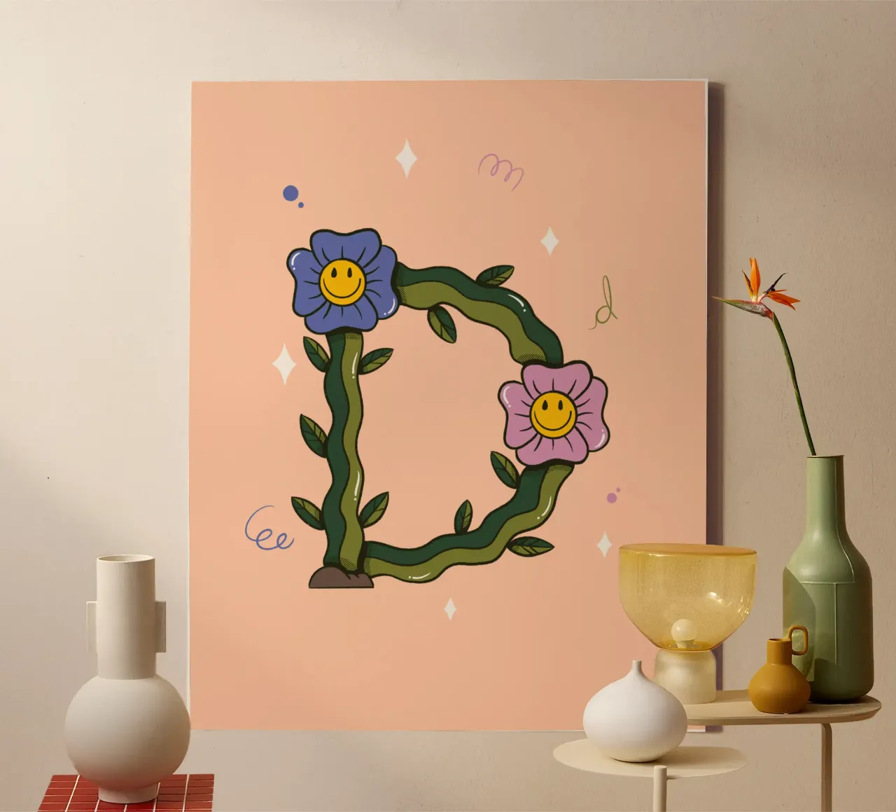 Bloem D canvas van Rafa Gomes