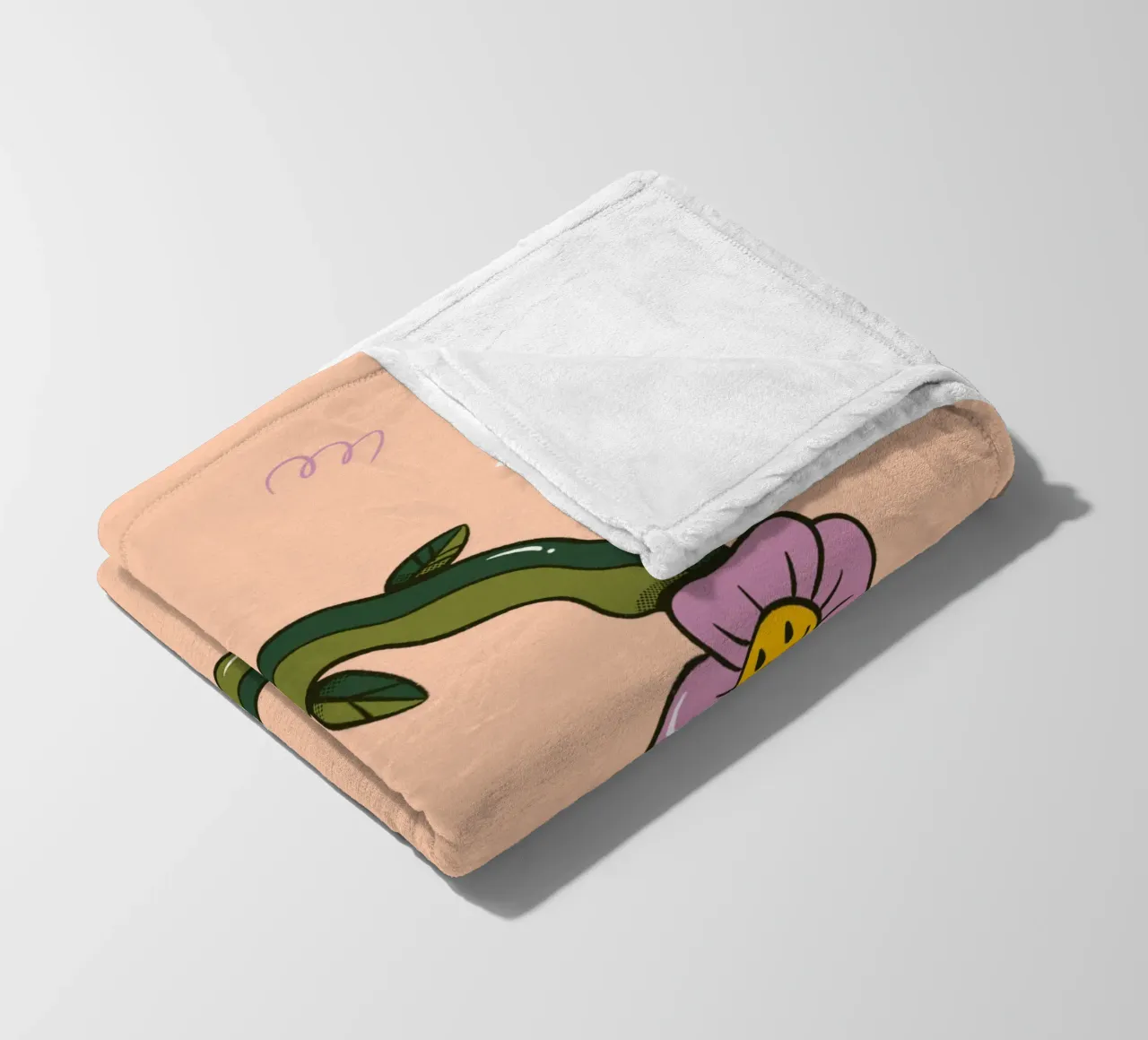 Flower D fleece blanket by Rafa Gomes