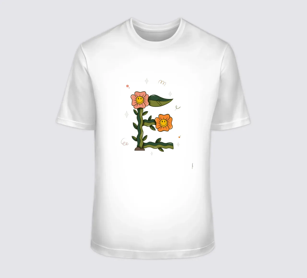 Flower E t-shirt by Rafa Gomes
