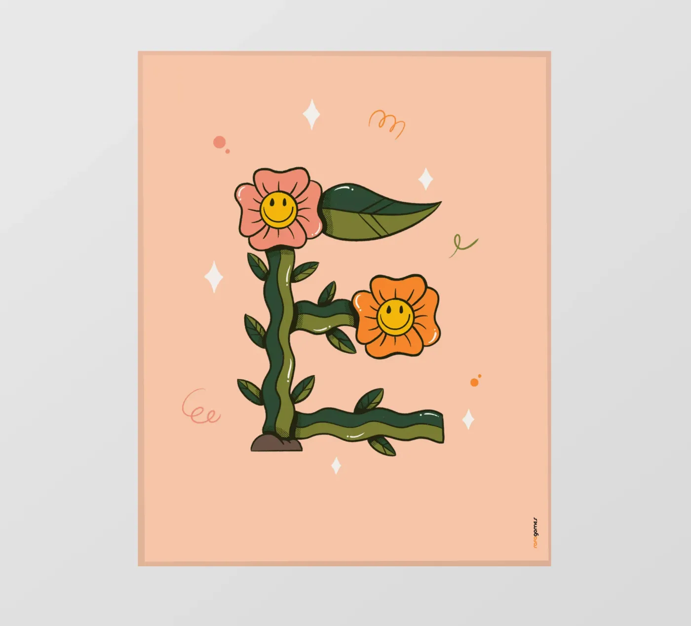 Flower E backlit folie van Rafa Gomes