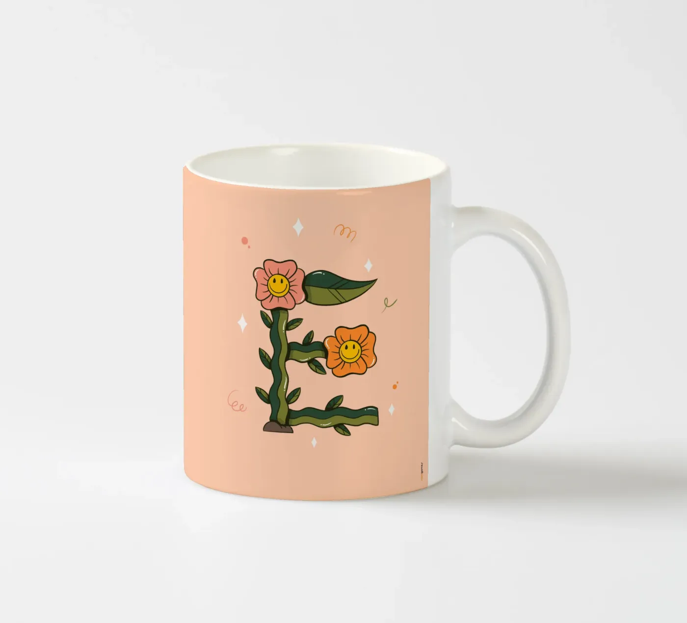 Flower E ceramic mug by Rafa Gomes