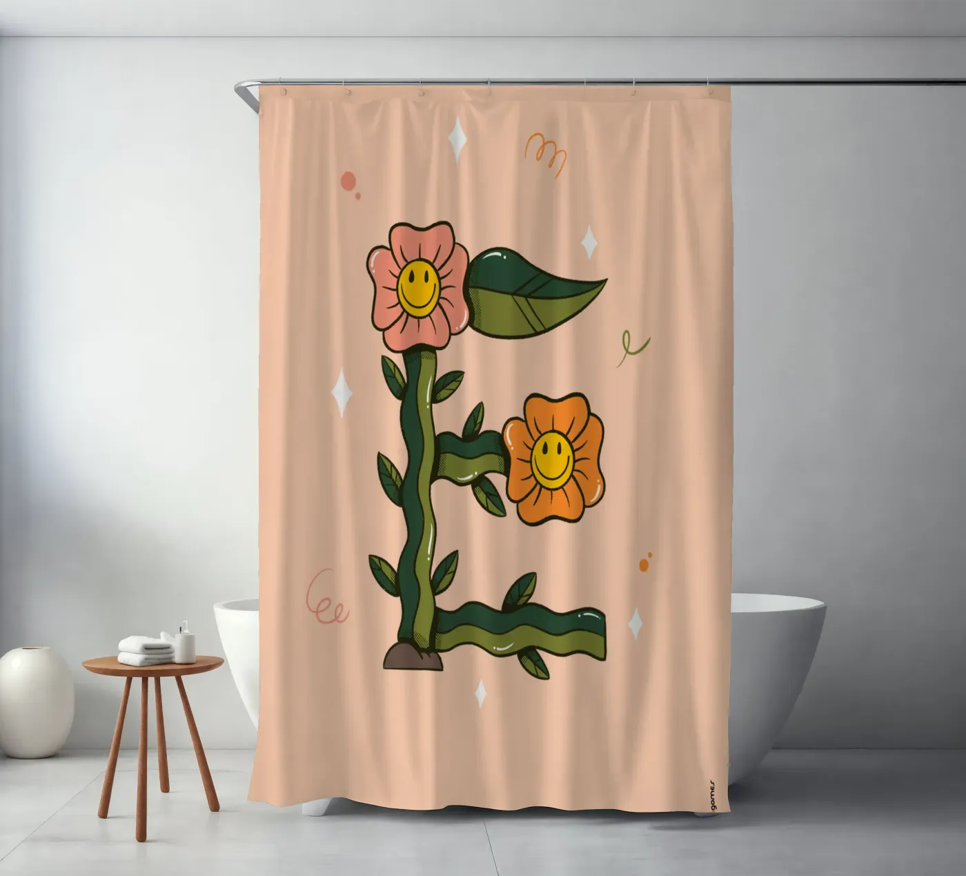 Bloem E douchegordijn van Rafa Gomes