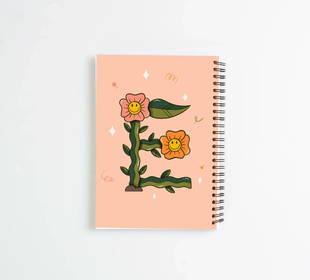 Flower E spiral notebook by Rafa Gomes