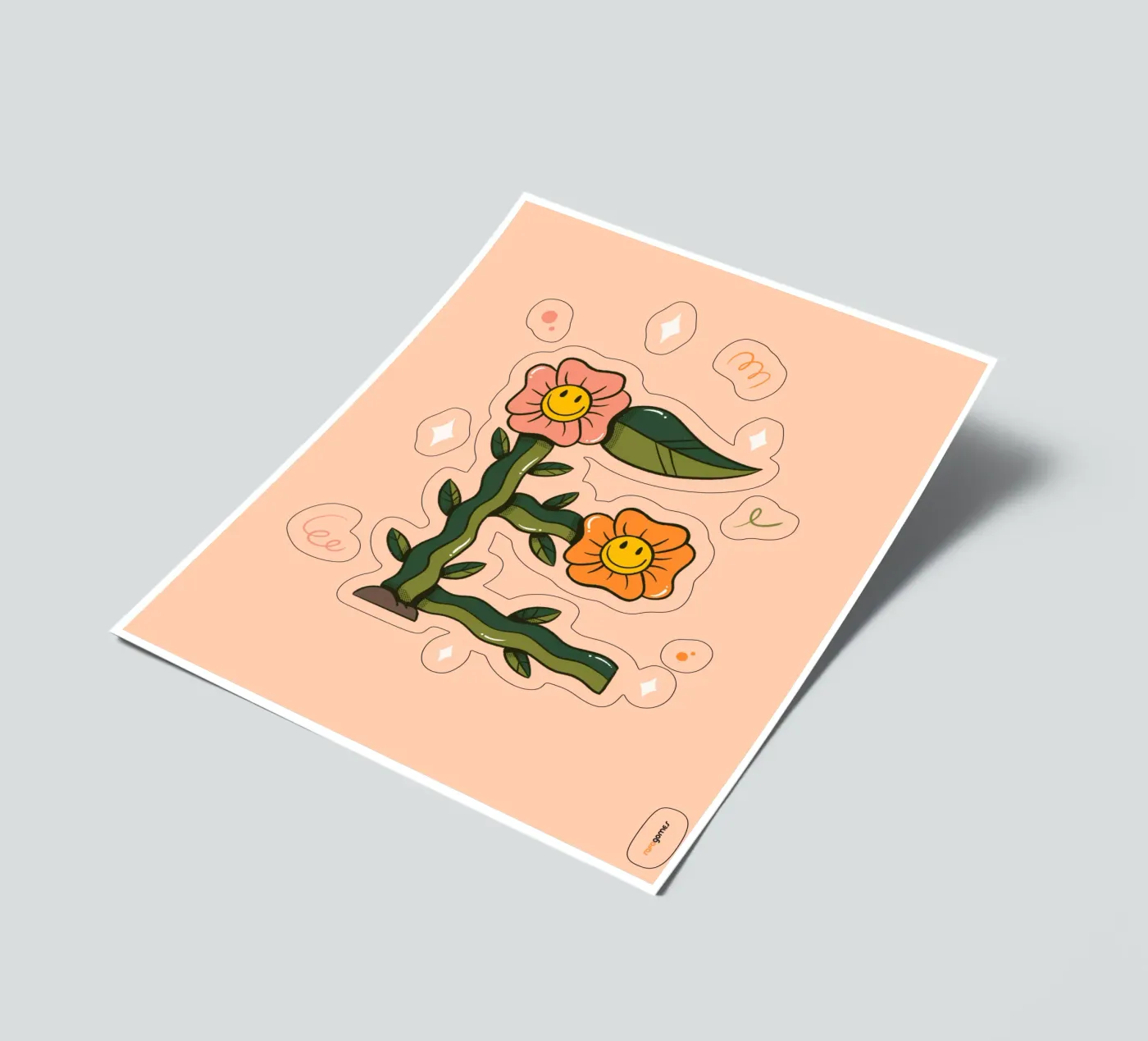 Bloem E stickervel van Rafa Gomes