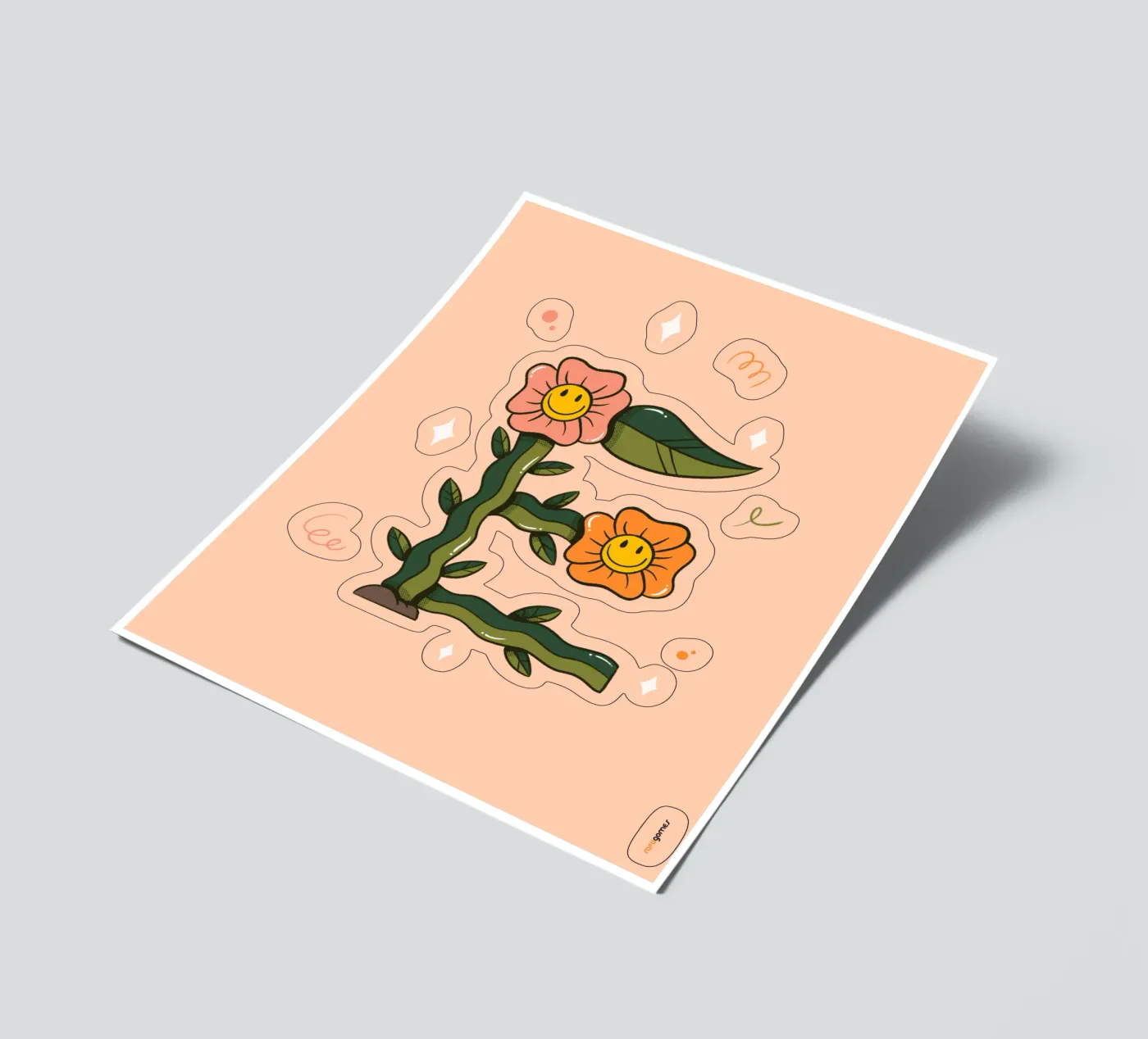Bloem E stickervel van Rafa Gomes