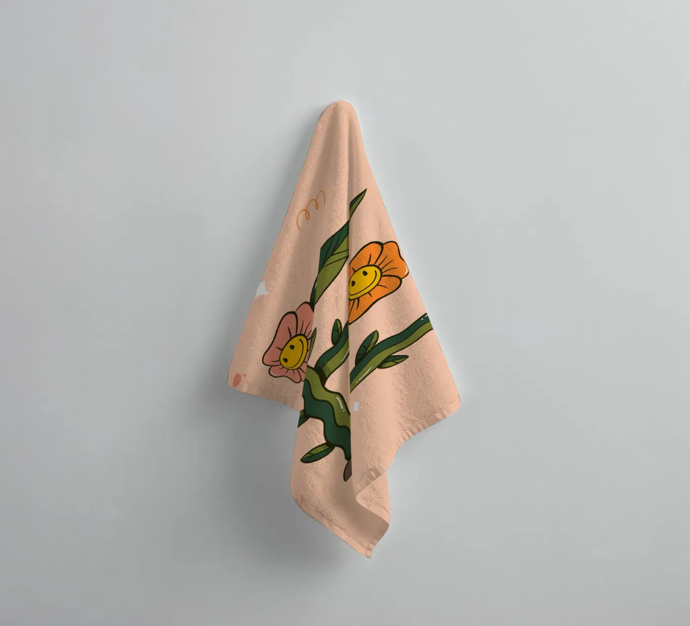 Flower E towel by Rafa Gomes