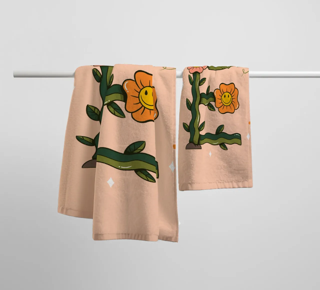 Bloem E badhanddoek van Rafa Gomes