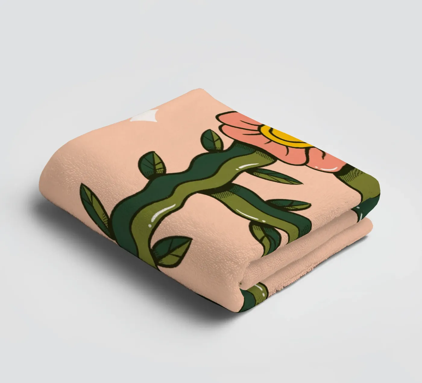 Flower E towel by Rafa Gomes