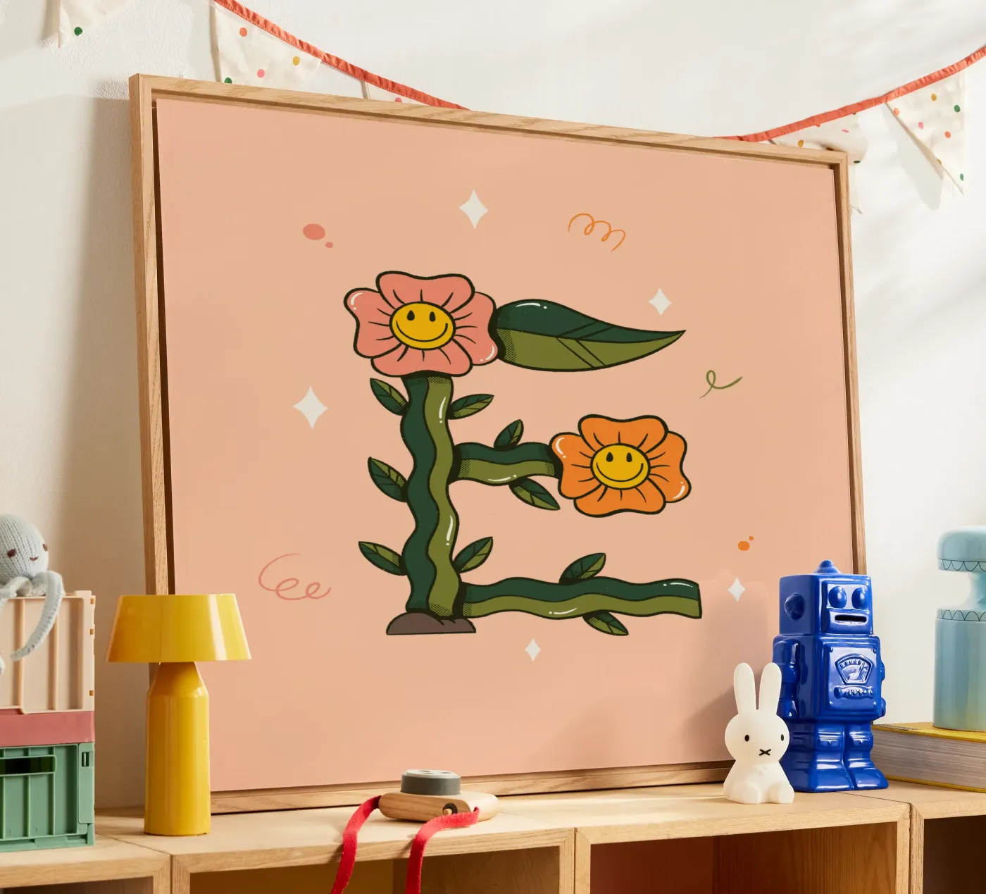 Flower E acryl van Rafa Gomes