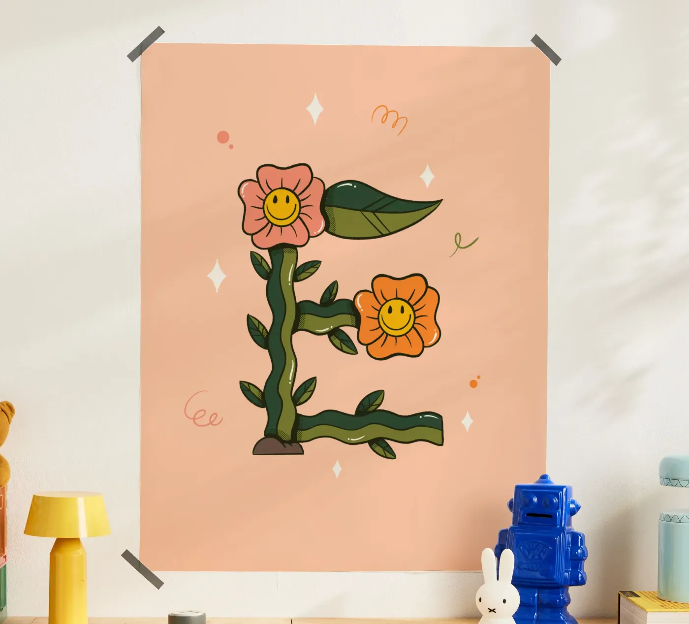 Flower E poster van Rafa Gomes