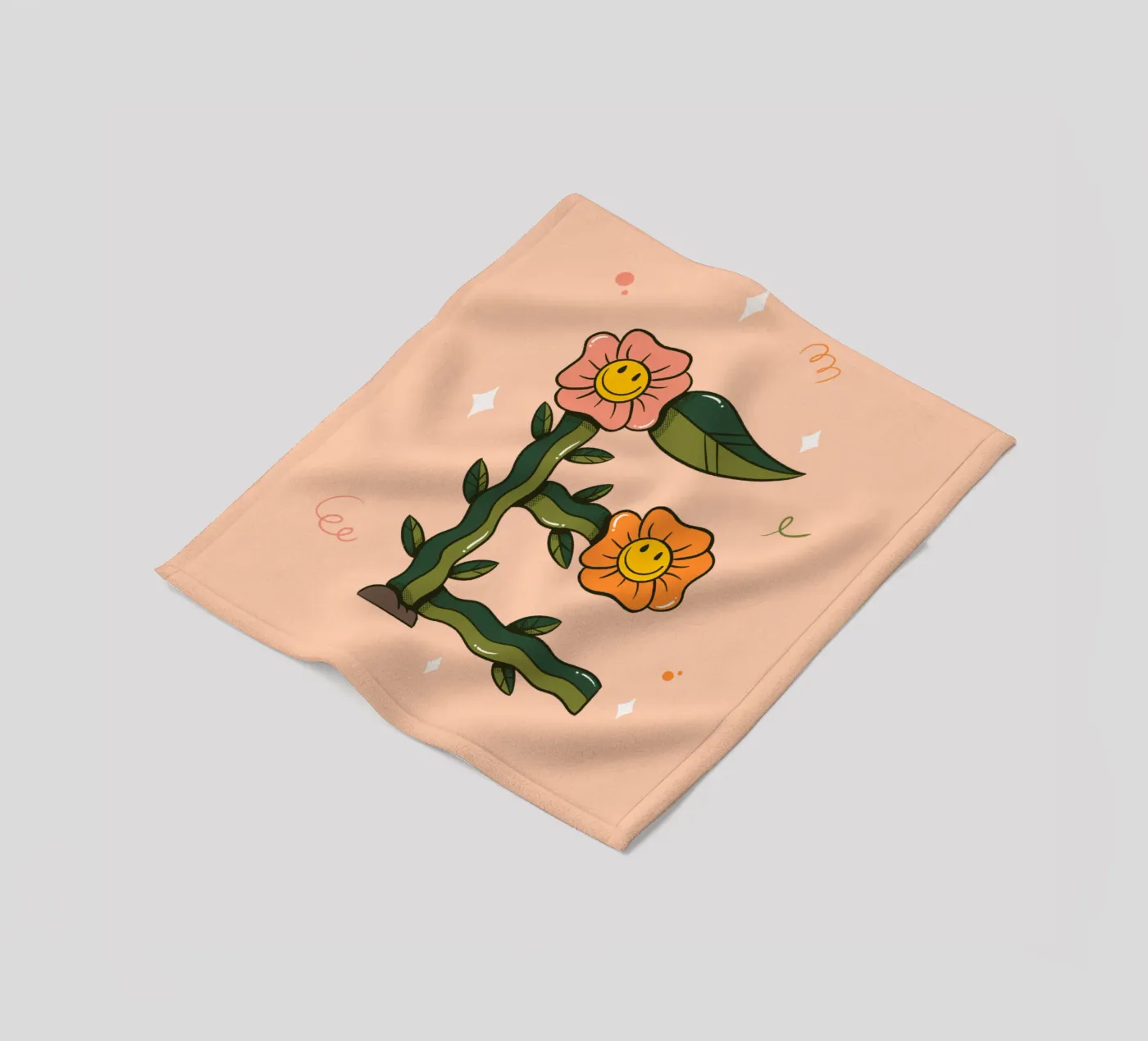 Flower E fleece blanket by Rafa Gomes