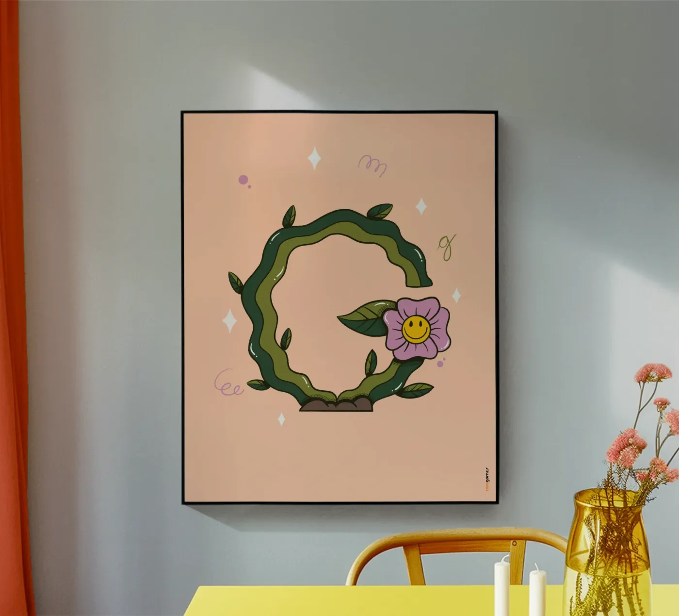 Flower G acrylic glass by Rafa Gomes