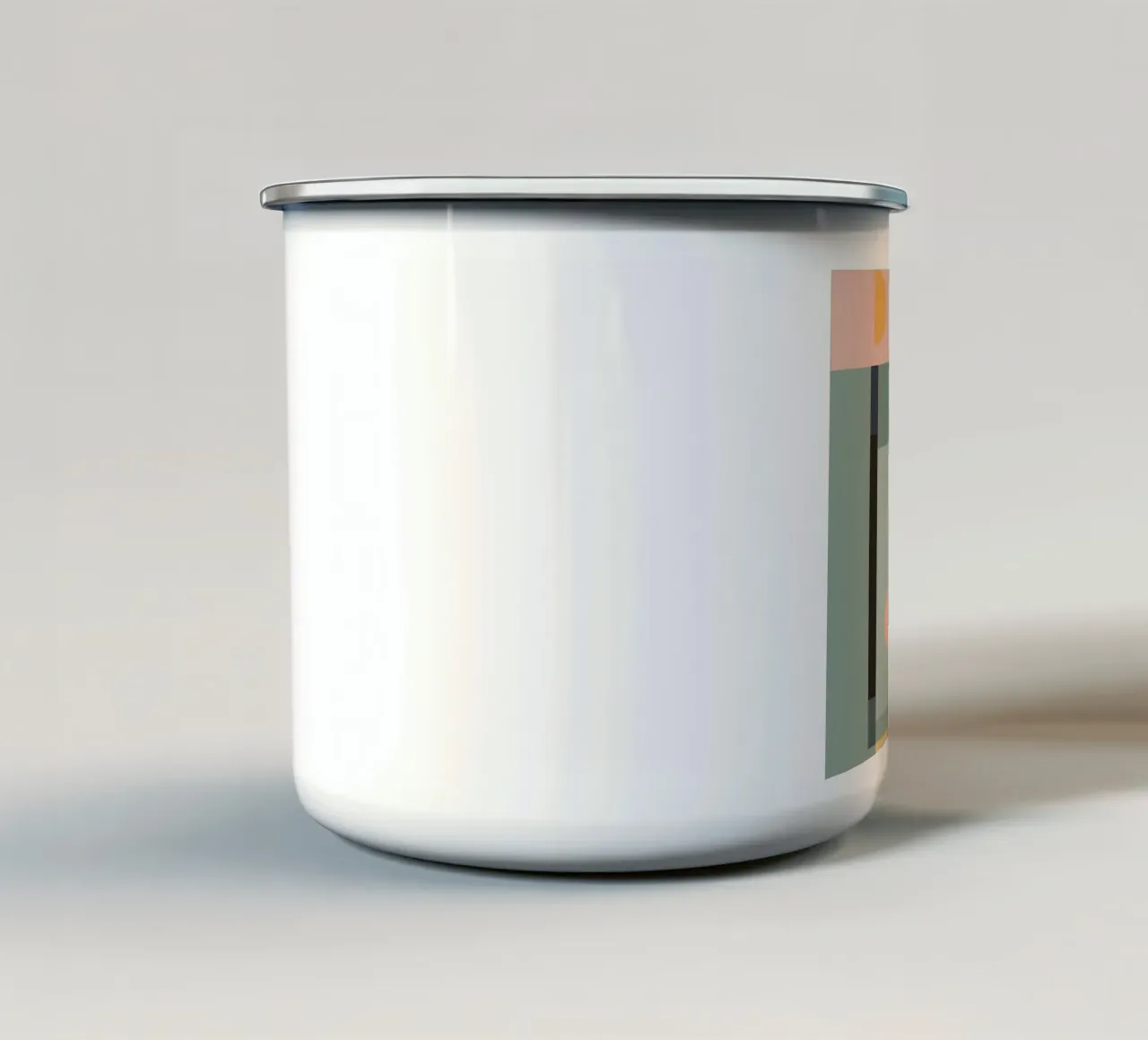 Astratto pastello art deco 3 tazza in smalto da Rezh creations