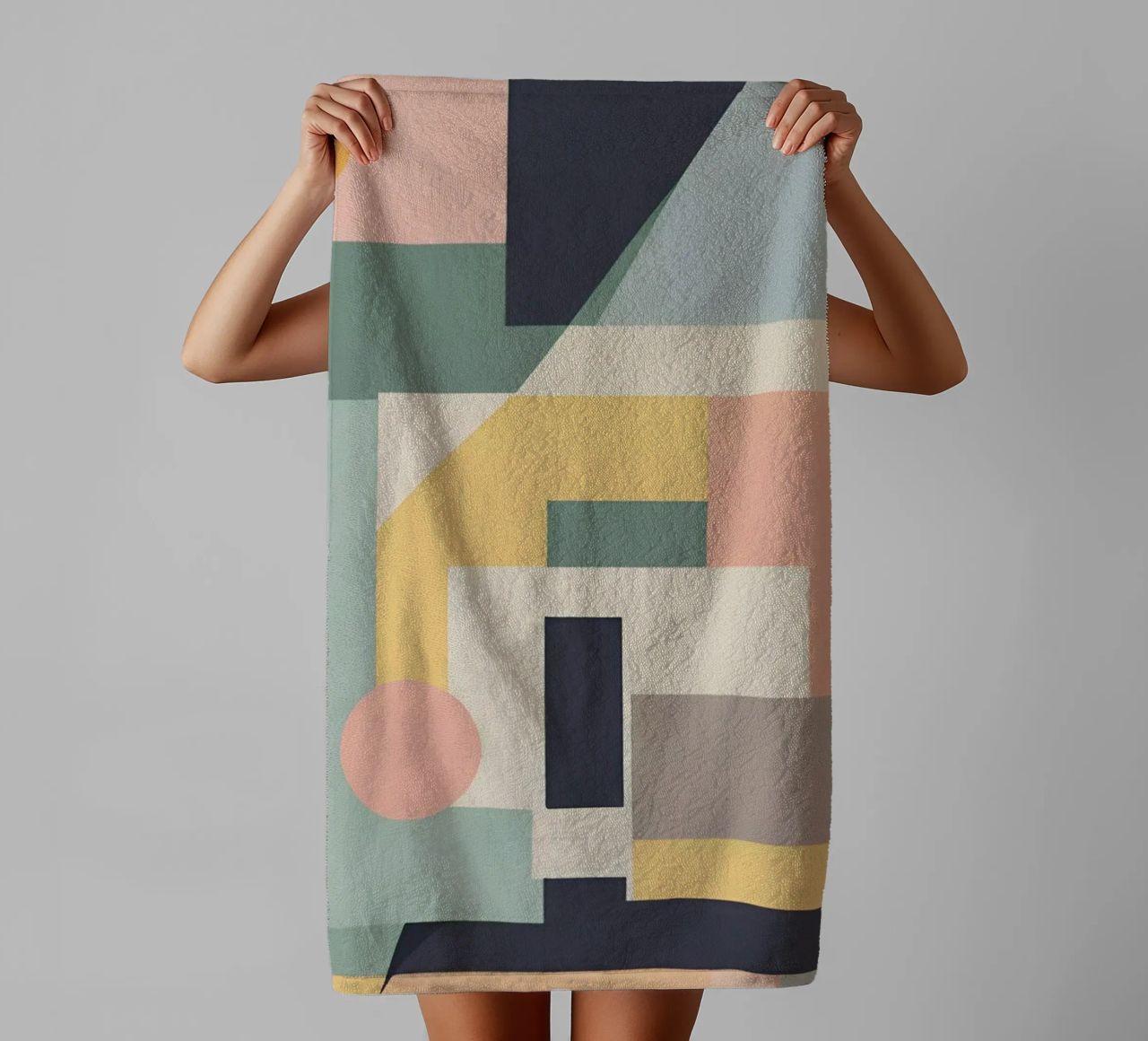 Abstract pastel art deco 3 towel by Rezh creations