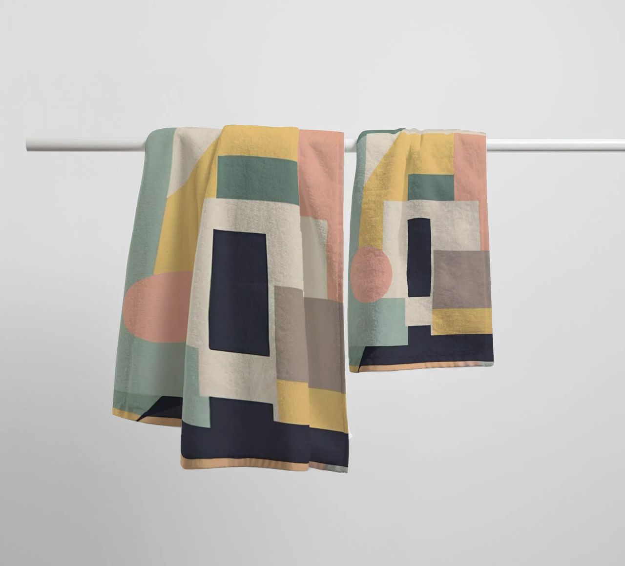 Abstract pastel art deco 3 towel by Rezh creations