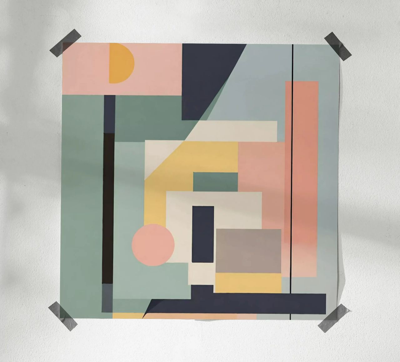 Abstract pastel art deco 3 poster by Rezh creations