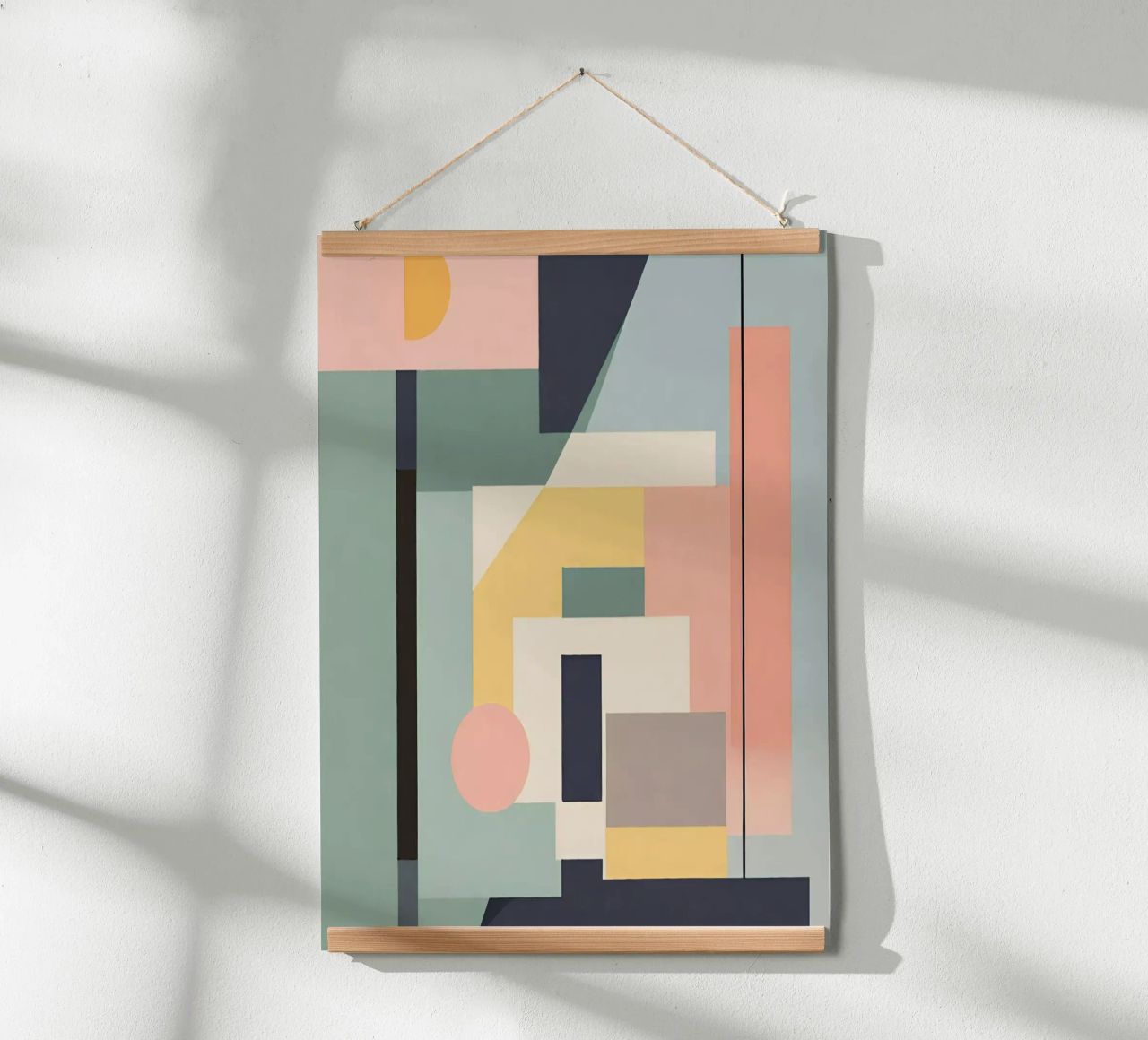 Abstract pastel art deco 3 poster by Rezh creations