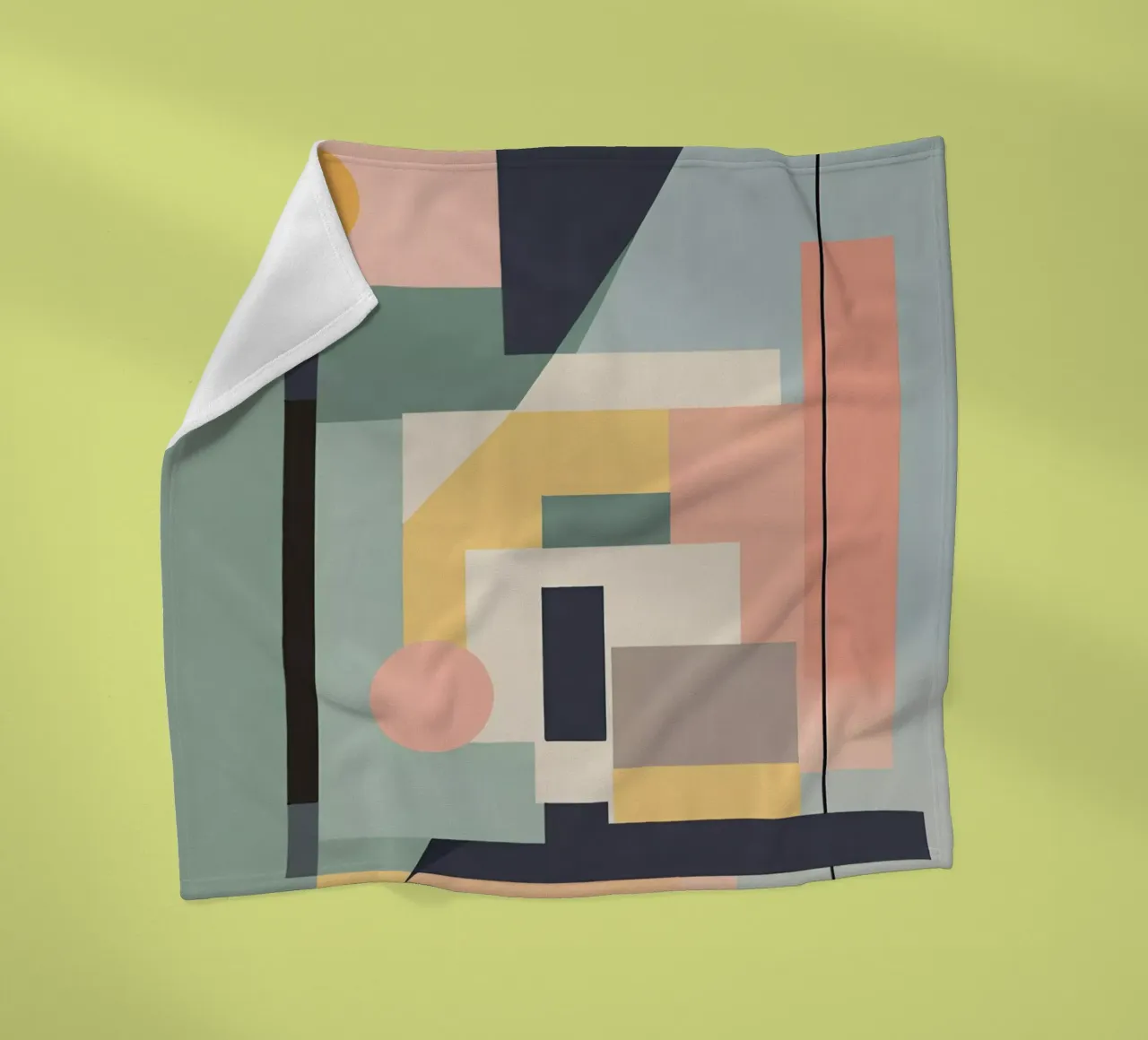 Art Deco Abstrakt Pastell 3 Fleecedecke von Rezh creations