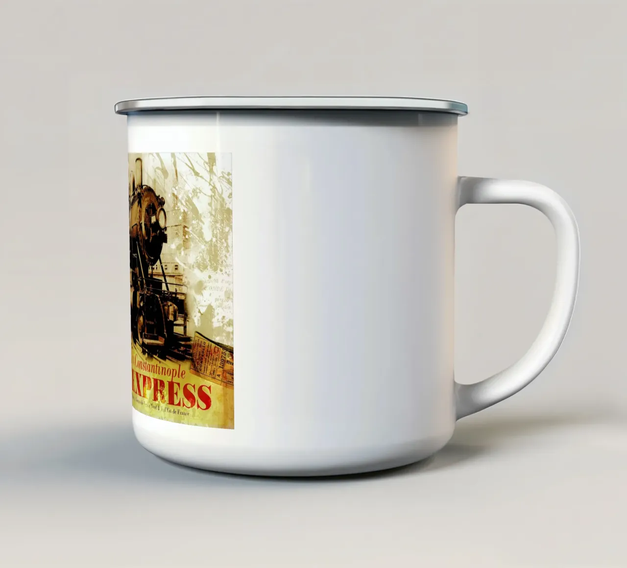 Ephemera 4 enamel mug by Mr Cup