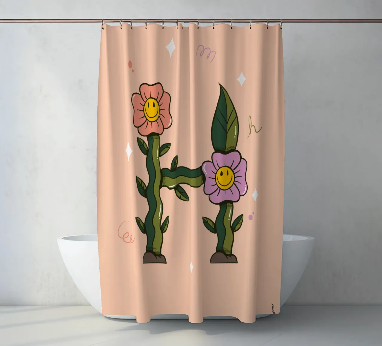 Blume H Duschvorhang von Rafa Gomes