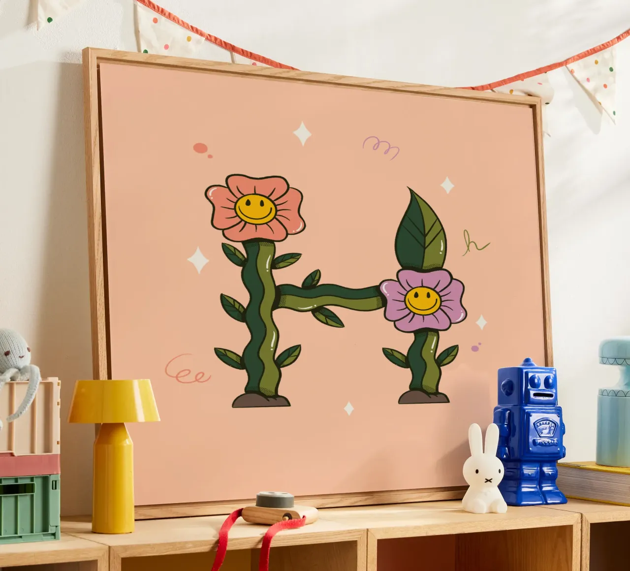 Flower H acrylic glass by Rafa Gomes