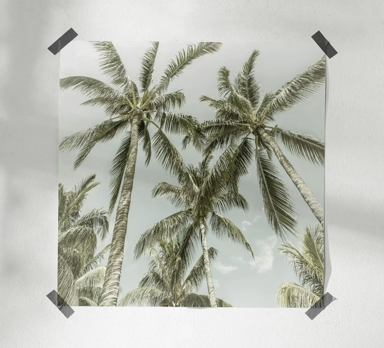 Palmenidylle | Weinlese Poster von Melanie Viola