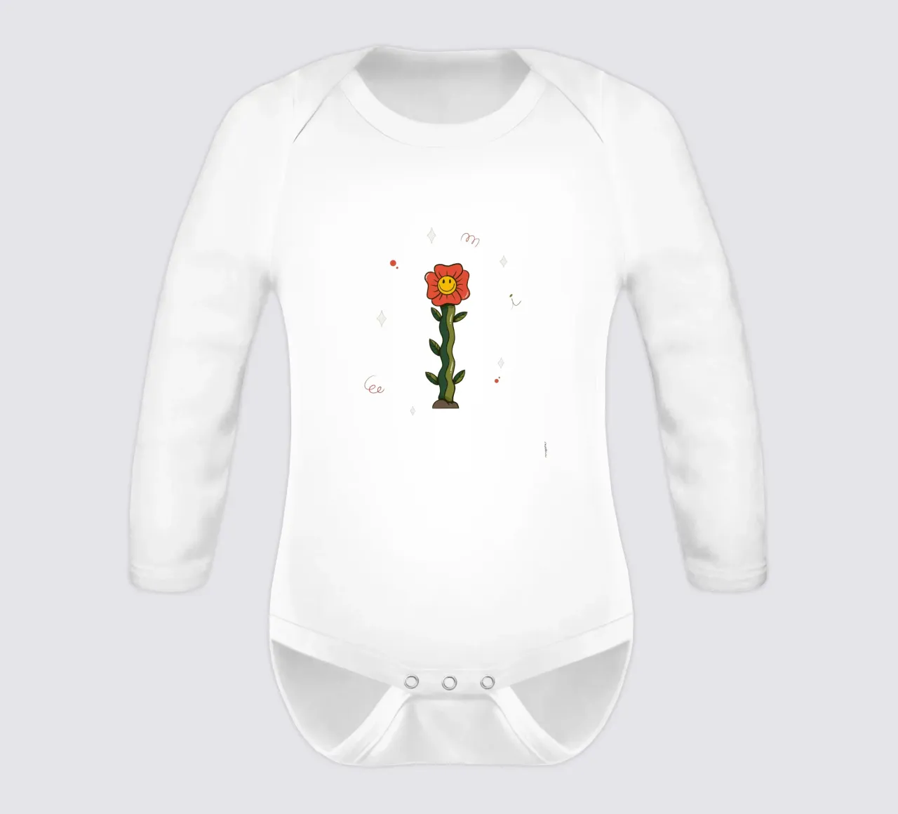 Blume I Langarm Babybody von Rafa Gomes