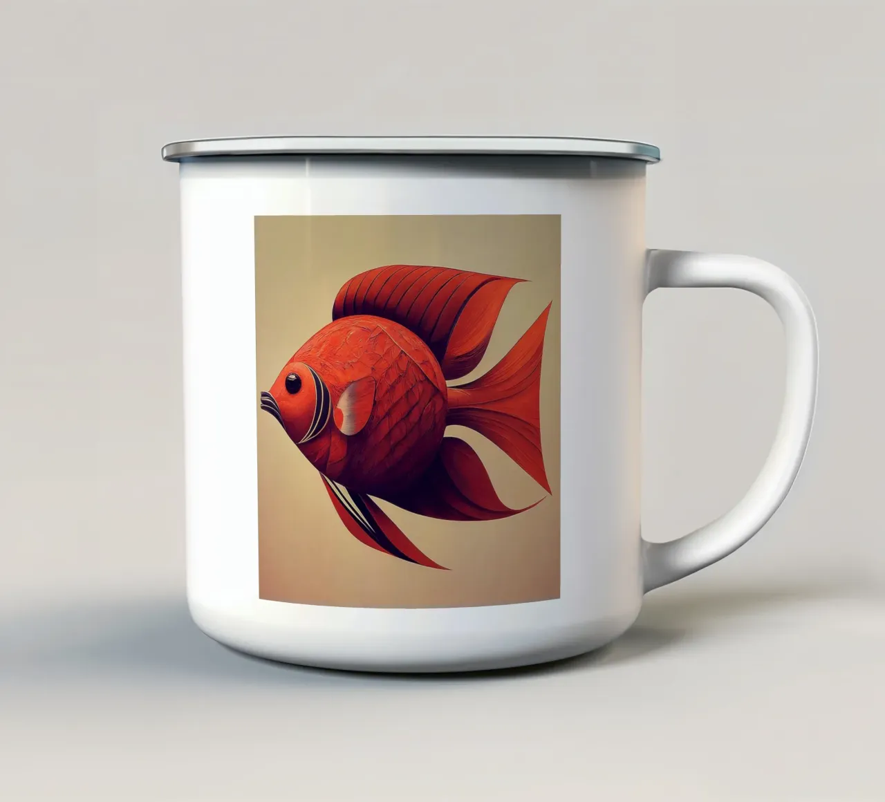 Pesce 3 tazza in smalto da Rezh creations