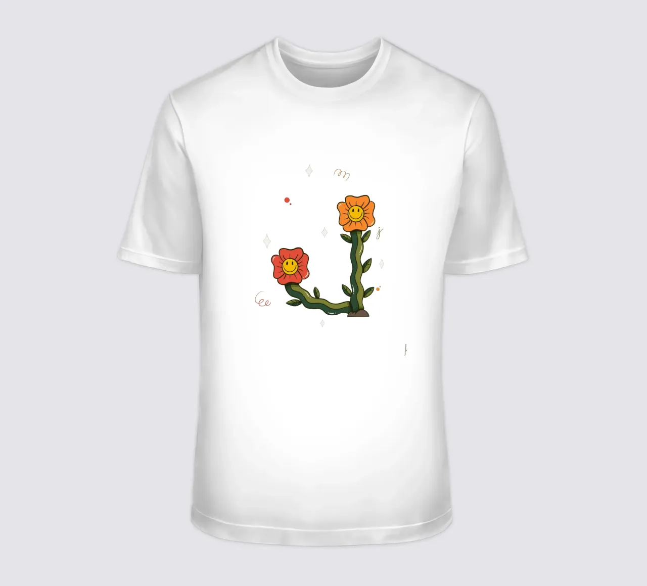 Flower J t-shirt by Rafa Gomes