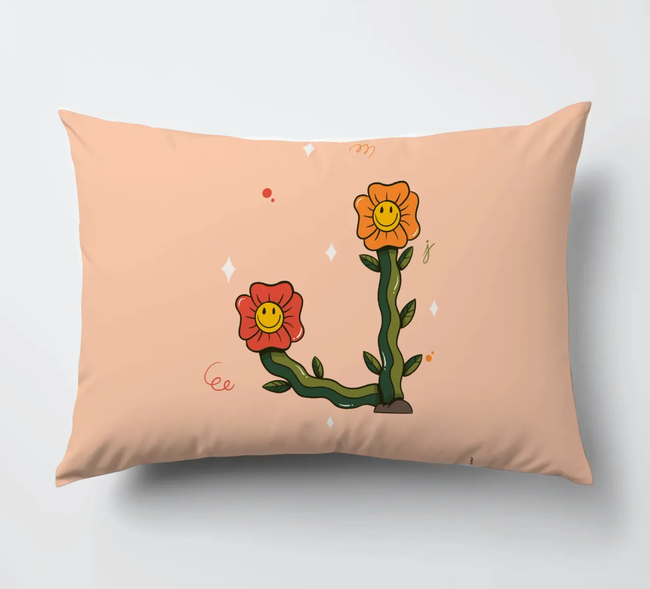 Flower J decorative cushion by Rafa Gomes