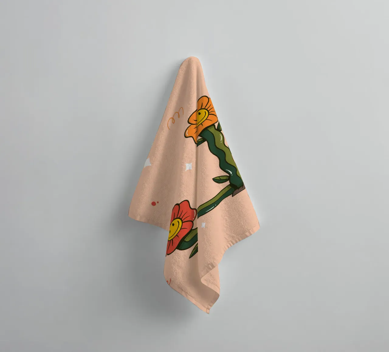 Flower J towel by Rafa Gomes