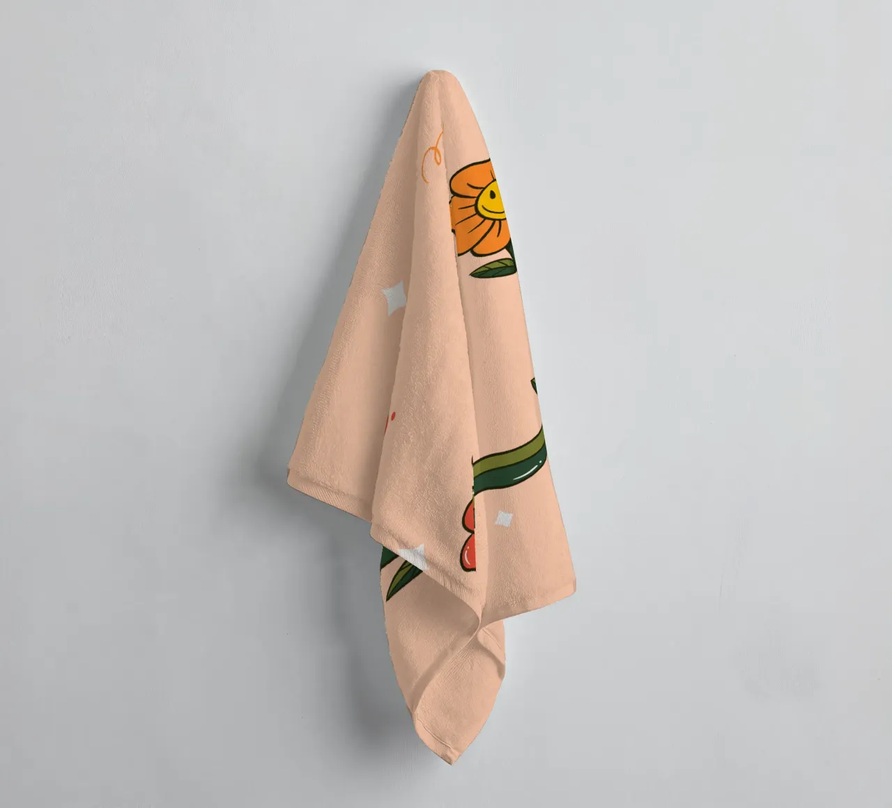 Flower J towel by Rafa Gomes
