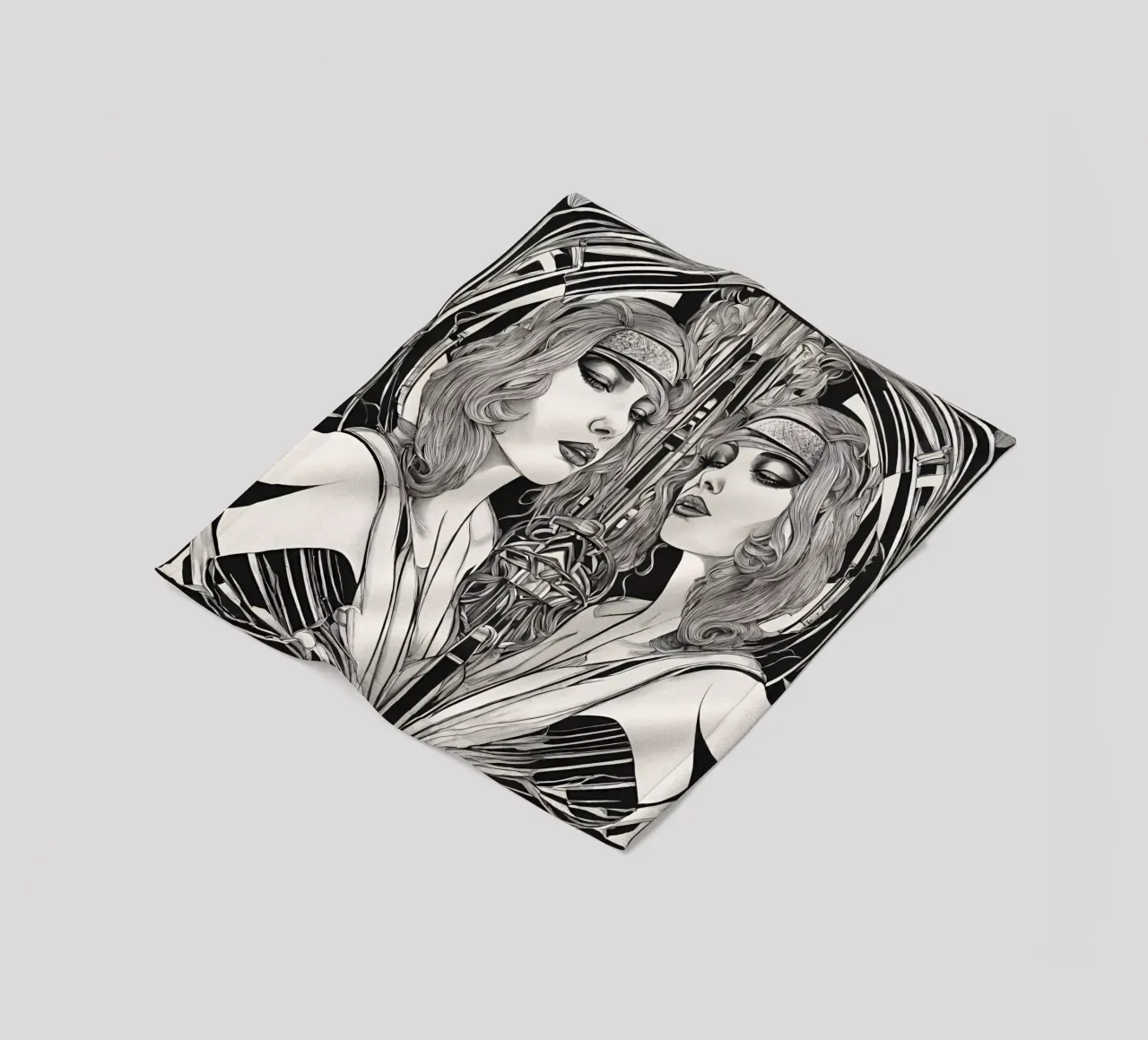 Black & White 1 coperta in pile da Rezh creations