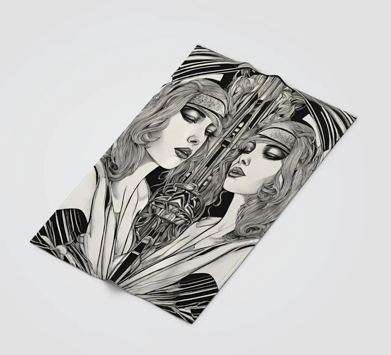 Black & White 1 coperta in pile da Rezh creations