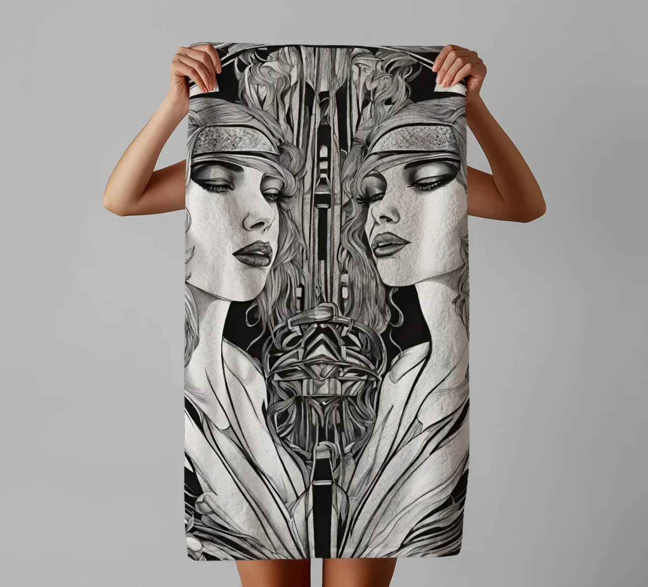 Black & White 1 asciugamano da bagno da Rezh creations