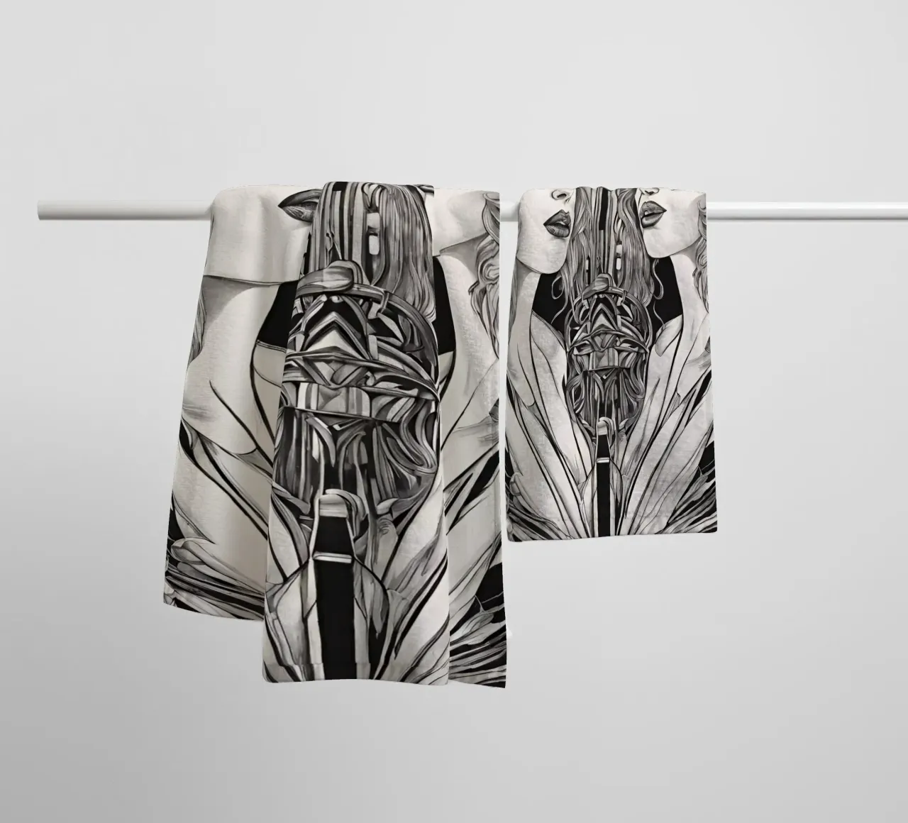 Black & White 1 asciugamano da bagno da Rezh creations