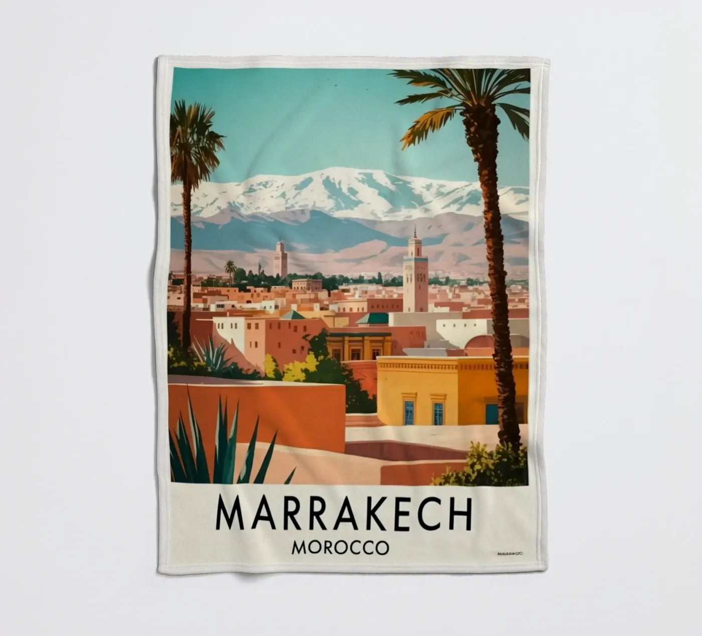 Marrakech fleece blanket by Estern Studio