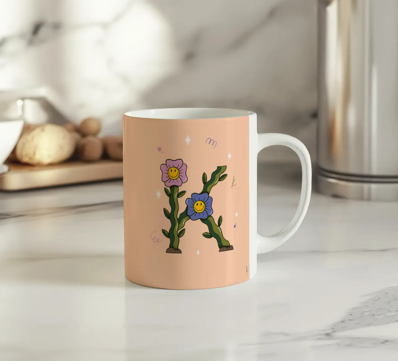 Fiore K tazza in ceramica da Rafa Gomes