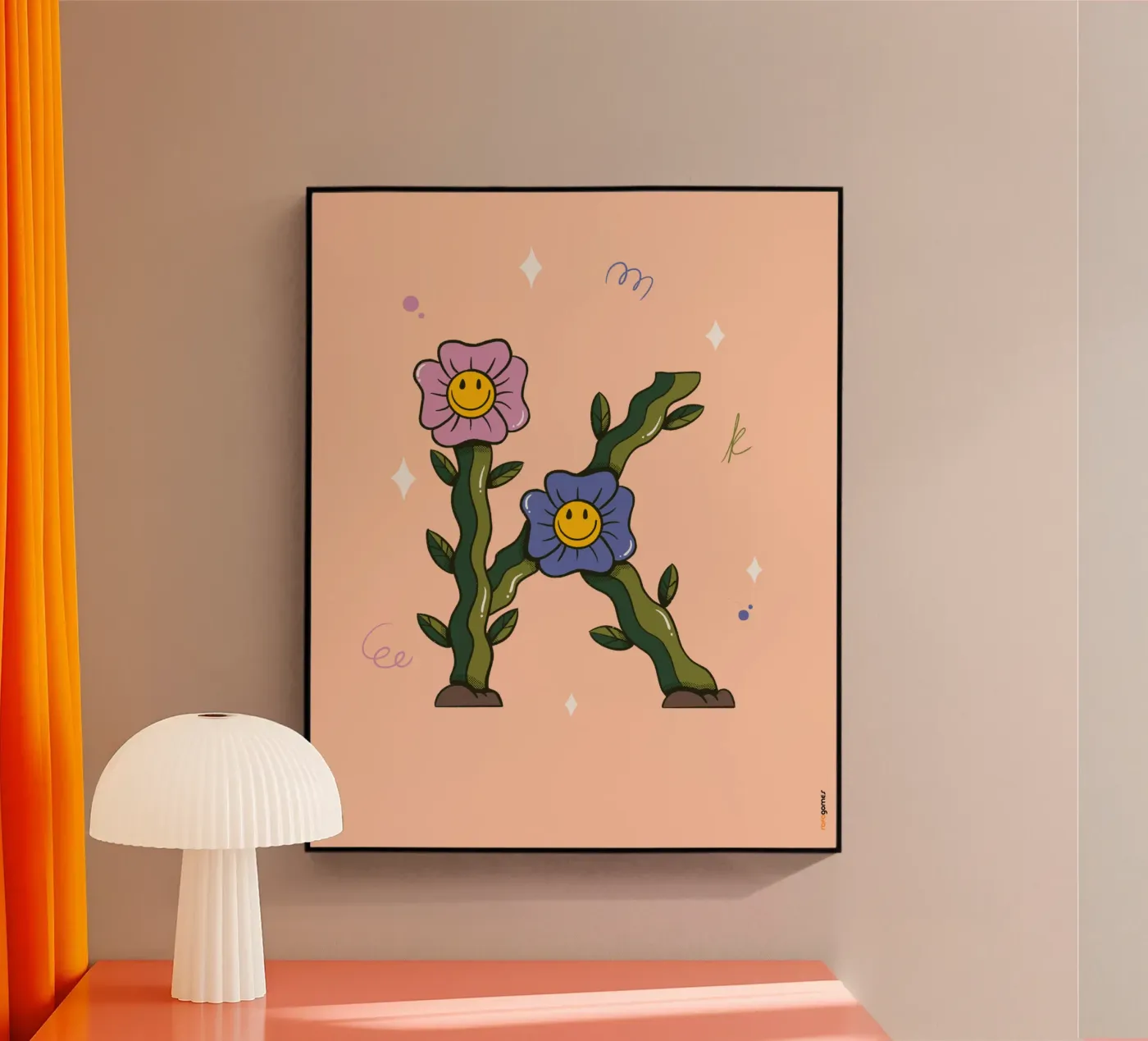 Flower K acrylic glass by Rafa Gomes