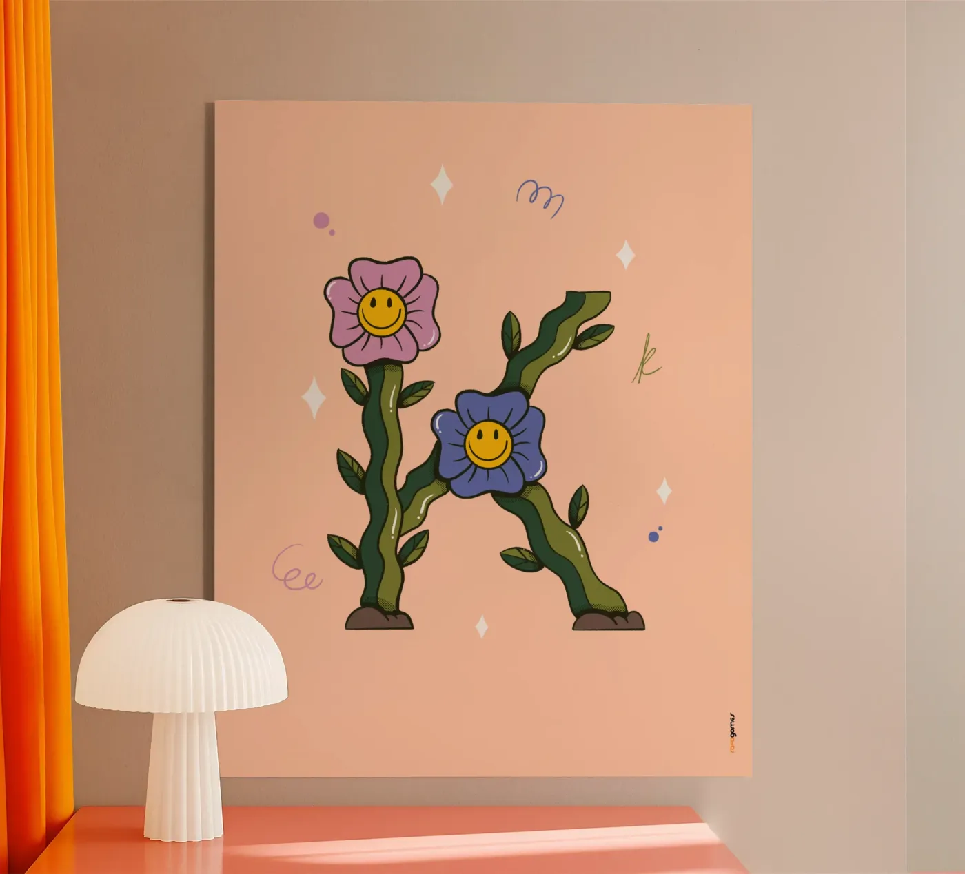 Flower K acrylic glass by Rafa Gomes